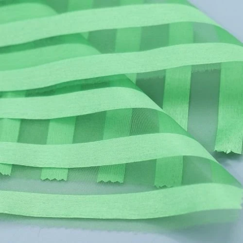 Regular Striped Organza Fabric
