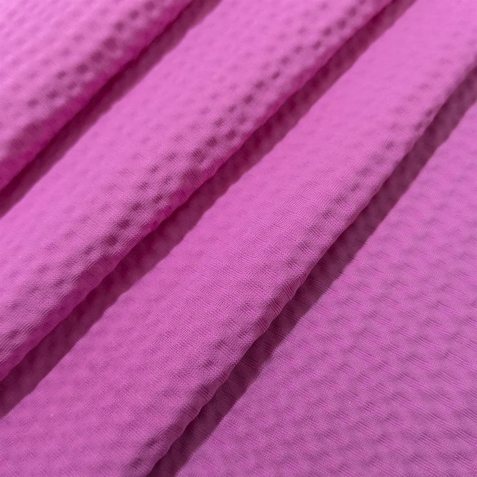 Matte Nylon Spandex 3D Seersucker Crepe Fabric high quality